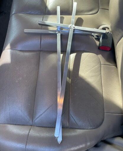 Holy Crosses on back seat of car